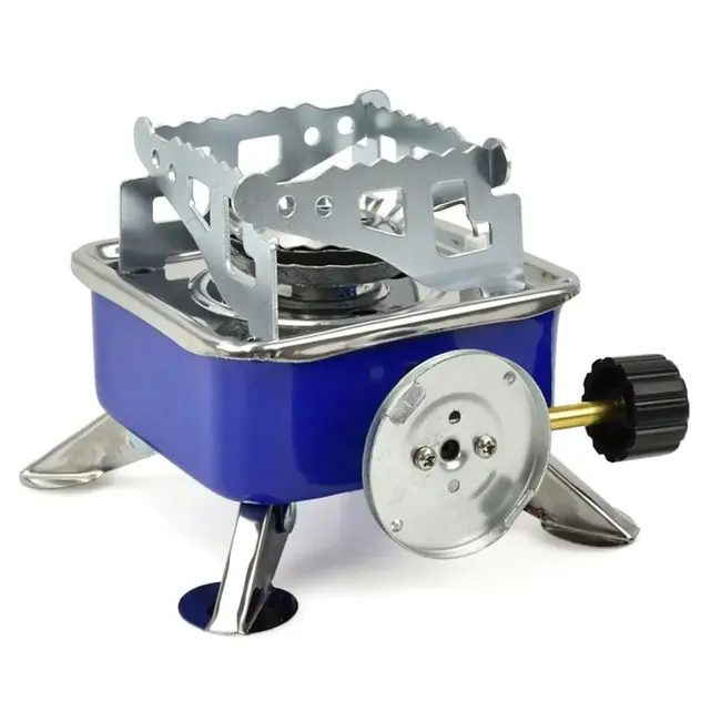 GEKO Mini campingkooktoestel - lichtgewicht - roestvrij staal - piezo-ontsteking - draagbaar - incl. etui