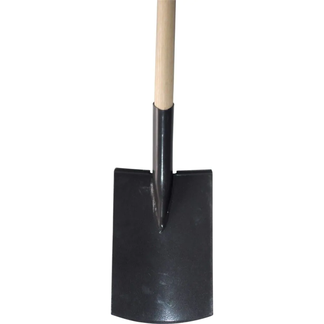 Hendrik Jan SSpade met opstap en essenhouten steel 85 cm gelakt blad