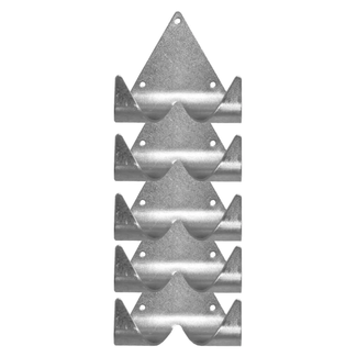 Hendrik Jan Set van 5 zware gereedschapshaken met drie bevestigingsgaten voor wandmontage in schuur of garage