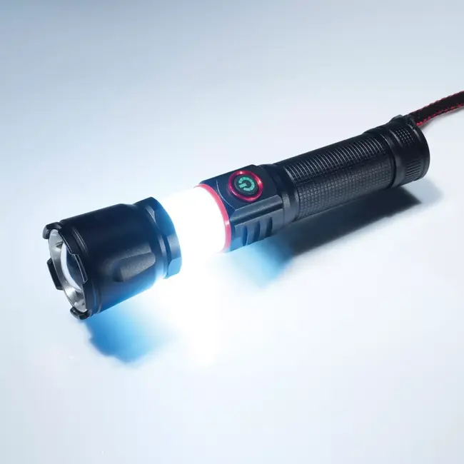 TIROSS Oplaadbare led zaklamp voor noodpakket met 800 lumen, cob buislamp, magneet en usb c opladen