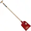Talen Tools Betonschop gehard staal rood met dubbel gebogen essenhouten steel 130 cm met T-greep