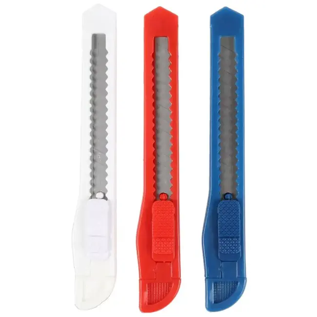 Talen Tools Afbreekmessen 9 mm verpakking van 3 stuks met extra houvast en veilige blokkering