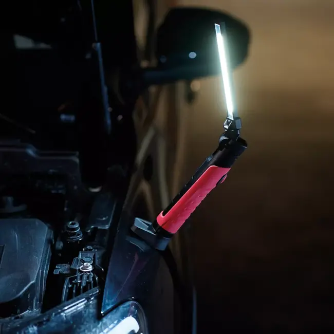 TIROSS Opvouwbare oplaadbare noodlamp met cob led 700 lumen, magneetvoet, haak en usb c opladen voor noodpakket