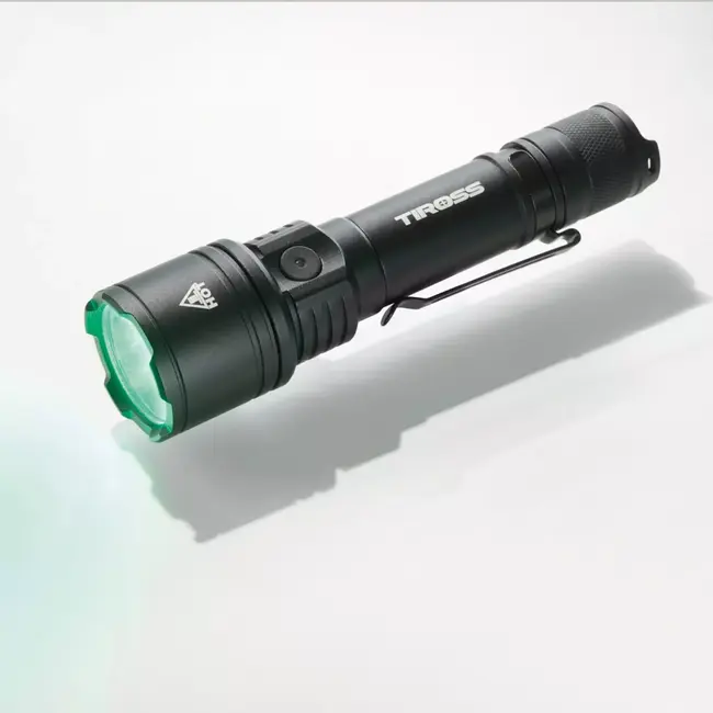 TIROSS Waterdichte 1200 lumen noodzaklamp met rood en groen noodsignaal voor auto en noodpakket
