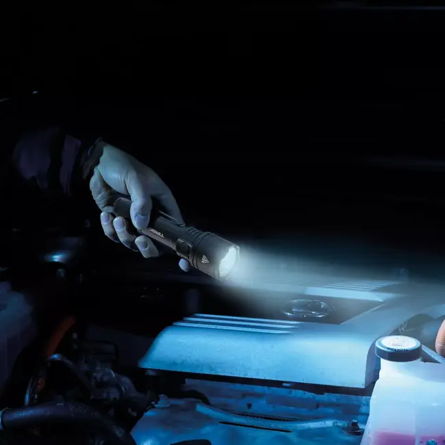 TIROSS Waterdichte 1200 lumen noodzaklamp met rood en groen noodsignaal voor auto en noodpakket