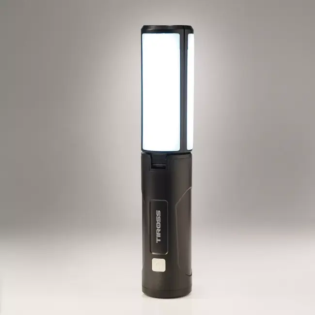 TIROSS Oplaadbare multifunctionele werklamp met 1800 mAh accu, magneetvoet en waarschuwingslicht