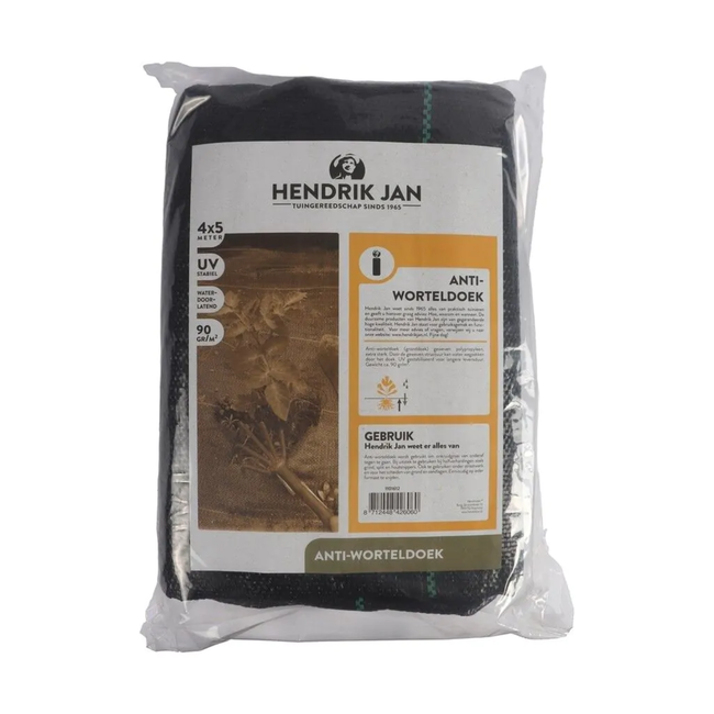 Hendrik Jan Anti worteldoek 4x 5 m van geweven polypropyleen voor onder grind, houtsnippers en tegels