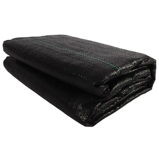 Hendrik Jan Anti worteldoek 4x 5 m van geweven polypropyleen voor onder grind, houtsnippers en tegels - 5 m - zwart