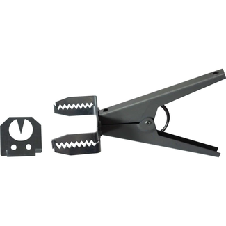 Hendrik Jan Verzinkte mollenklem met stelplaat, tangmodel voor mollen en woelmuizen, makkelijk te spannen