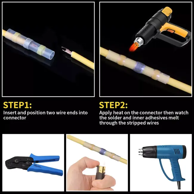 Dragon-Tools Soldeer-krimpkous kabelverbinders set waterdicht 200 stuks