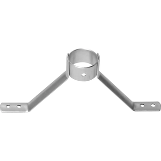 Hendrik Jan Verzinkte bezemsteelhouder 24 mm, 17,5 cm breed en 7,5 cm hoog, voor stevige bezemmontage