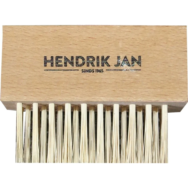 Hendrik Jan Onkruidborstel met vermessingd staaldraad, milieuvriendelijk en snel onkruid verwijderen