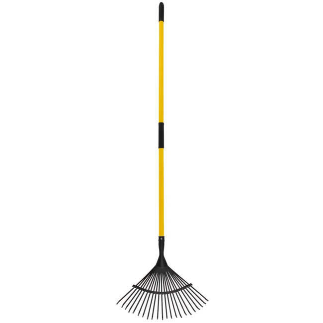 Hendrik Jan Ergonomische gazonhark 28 cm met glasfiber steel 130 cm