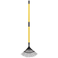 Hendrik Jan Ergonomische gazonhark 28 cm met glasfiber steel 130 cm