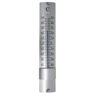 Hendrik Jan Aluminium buitenthermometer 21 cm met blinde bevestiging, bereik -45 tot +50 °C