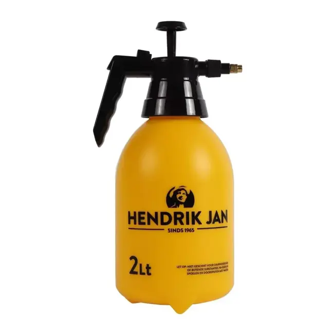Hendrik Jan Drukspuit 2 liter van duurzaam kunststof met draagriem, instelbare sproeikop en ventiel