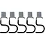 Hendrik Jan Gereedschapshaken set 5 stuks inclusief schroeven