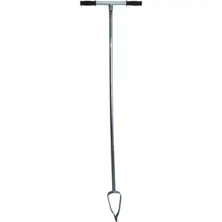 Hendrik Jan Zware verzinkte grondboor 7,5 cm met T-greep en kunststof handvatten, 120 cm