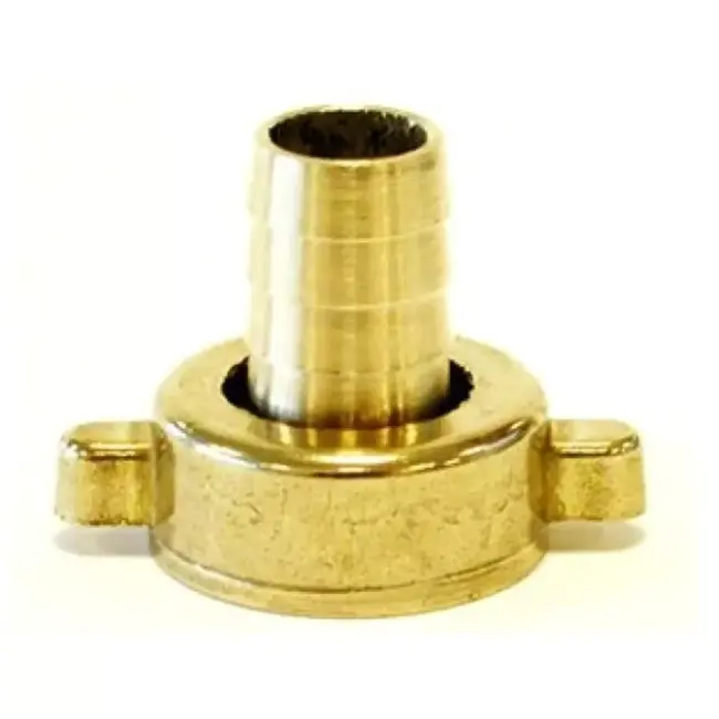 Hendrik Jan Messing slangkoppeling 13 mm met vleugelmoer en rubber afdichting voor waterkraan