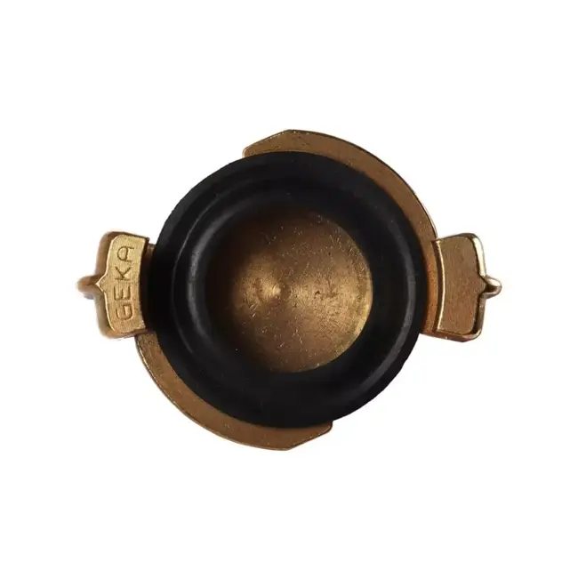 Hendrik Jan Messing blinde koppeling met bajonetsluiting en rubber afdichtring, past op snelkoppelingen