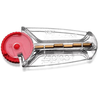 Zippo Transparante vuursteen dispenser met 6 vuursteentjes, snel vervangen, compact mee te nemen