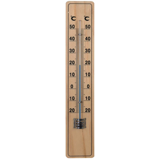 Hendrik Jan Buitenthermometer beukenhout 20 cm met °C en °F, bereik -30 tot +50 °C