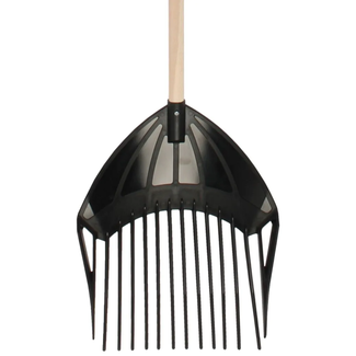 Hendrik Jan Kunststof tuinruimer met steel 140 cm, harken, scheppen en zeven, 100% FSC