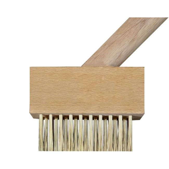 Hendrik Jan Onkruidborstel met steel voor voegen reinigen, vermessingd staaldraad, stevig en snel