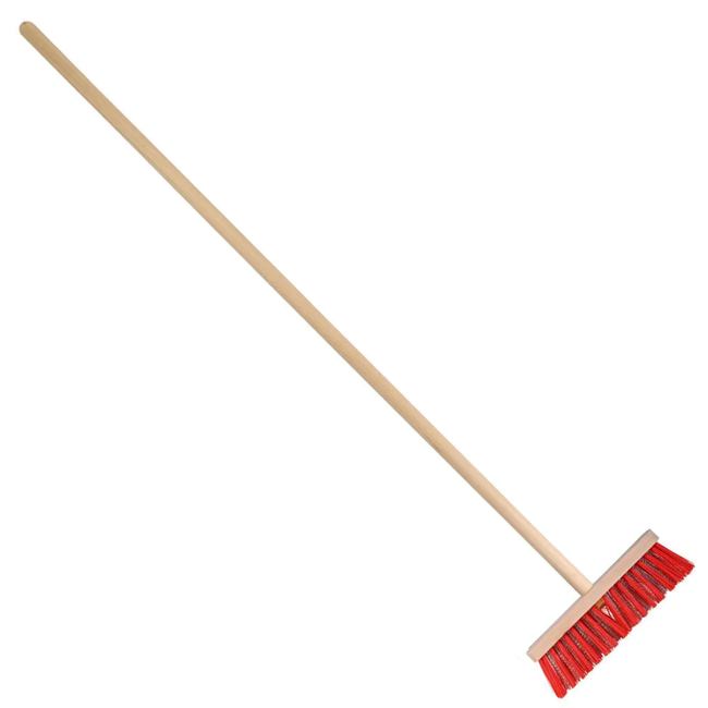 Hendrik Jan Onkruidbezem 29 cm met 140 cm FSC steel, kunststof haren en verzinkt staaldraad