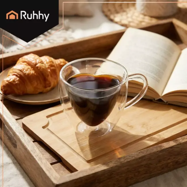 Ruhhy Hartvormig Glas - Dubbelwandig - Borosilicaat - 240 ml