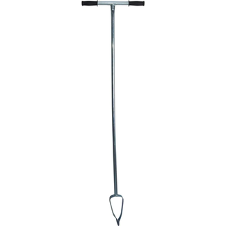 Hendrik Jan Zware verzinkte grondboor 9 cm met T-greep en kunststof handvatten, 120 cm lang