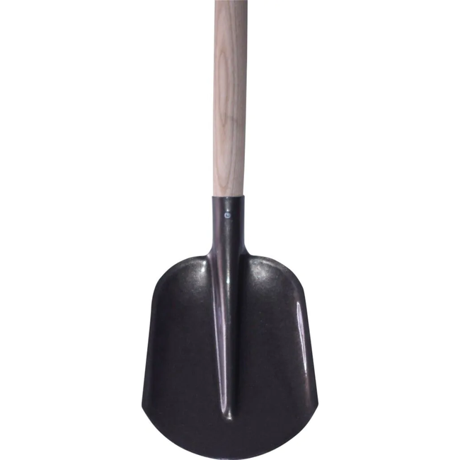 Hendrik Jan Bats 000 allround schop met gelakt blad en halfgebogen essen steel 100 cm met T-greep, FSC hout