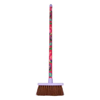 Talen Tools Mini bezem paars mier/vlinder/slak - hout - paars - voor tuinbewatering en onderhoud - met duidelijke specificaties