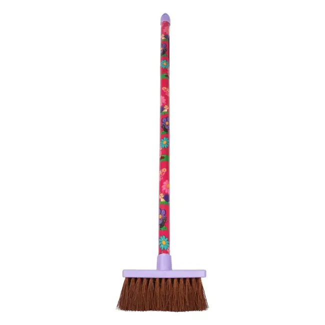 Talen Tools Mini bezem paars mier/vlinder/slak