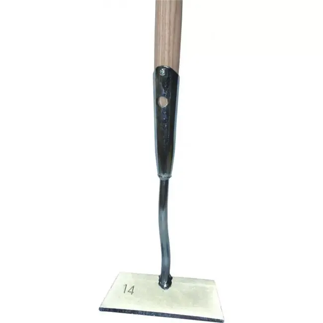 Hendrik Jan Rechte schoffel 14 cm verzinkt met steel 160 cm en hilt voor grof onkruid verwijderen