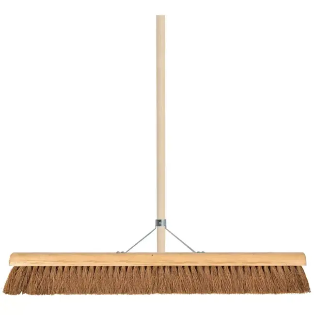 Talen Tools Zaalveger - Zachte bezem - Kokosharen - 90 cm - Houten steel - 160 cm
