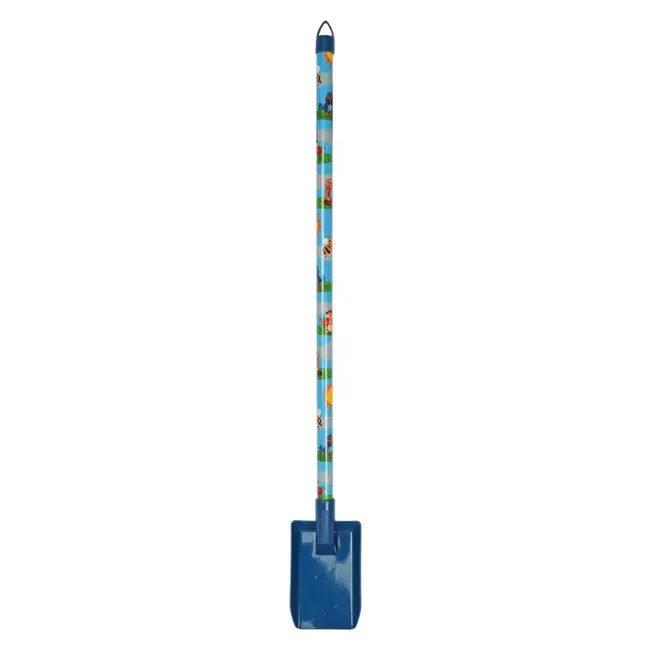 Talen Tools Kunststof kinderschep blauw met lichte steel voor tuin, strand, zandbak en buitenspelen