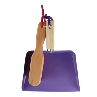 Talen Tools Stoffer en blik paars roze worm - hout - paars - voor tuinbewatering en onderhoud - voor bewatering rond huis en terras