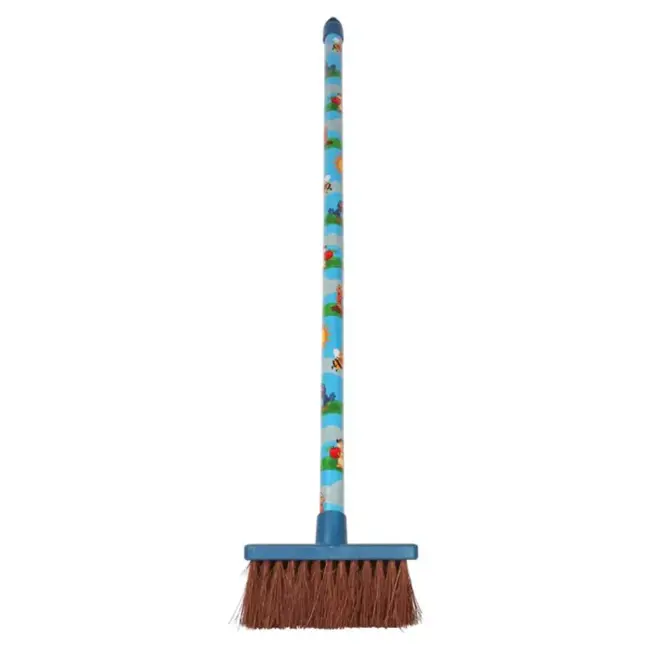 Talen Tools Mini bezem blauw vogel/egel/bij