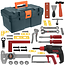 Ruhhy Kindergereedschapskoffer 32-delig met beweegbare tools, boor en draagkoffer