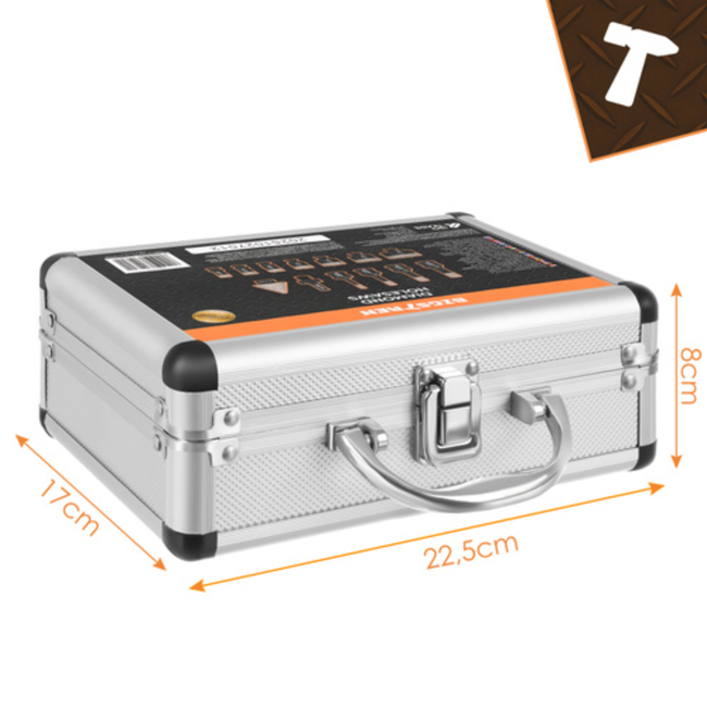 Bigstren Diamant gatenzaagset M14 6-68 mm met 11 maten, adapter en aluminium koffer