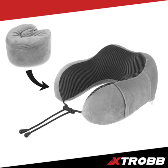 Xtrobb Reiskussen nek van traagschuim met ademende hoes, slaapmasker en oordoppen set