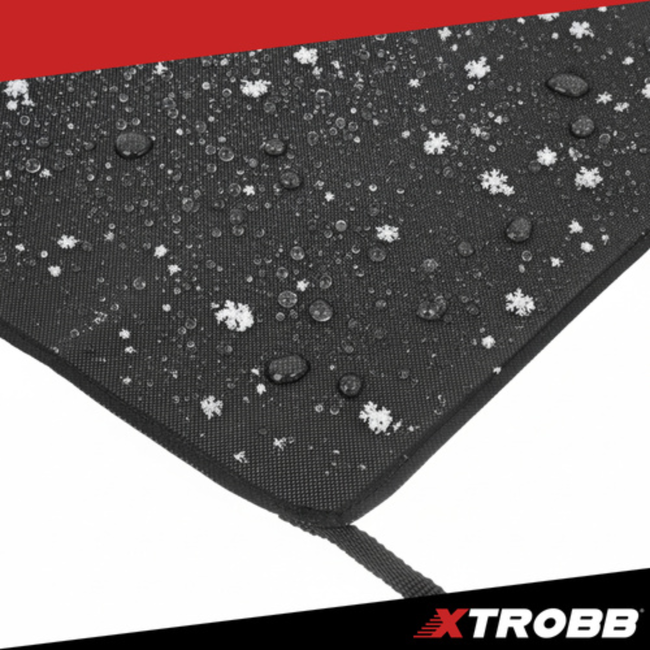 Xtrobb XXL anti-vorst ruitmat 200 x 100 cm met banden en clip voor bus en SUV