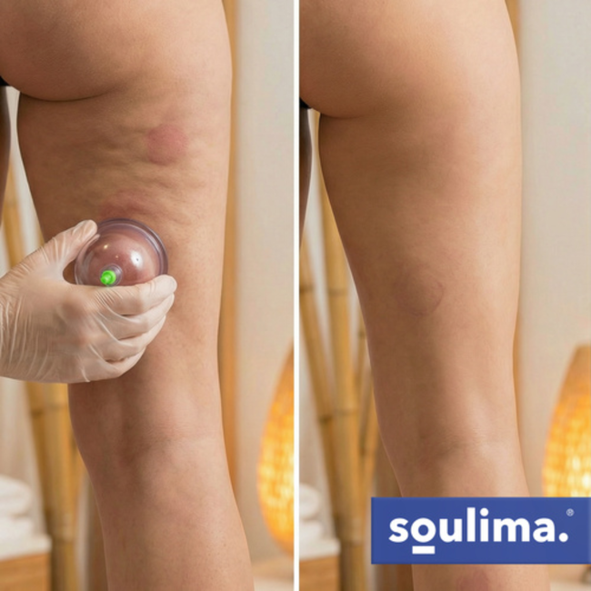 Soulima Chinese cupping set 12 delig zonder vuur met handpomp en magnetische cups