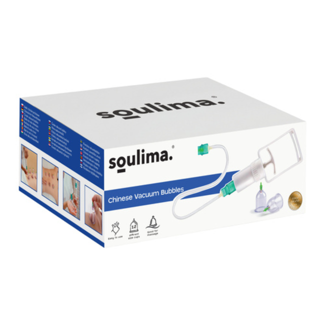 Soulima Chinese cupping set 12 delig zonder vuur met handpomp en magnetische cups