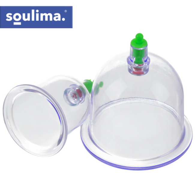 Soulima Chinese cupping set 12 delig zonder vuur met handpomp en magnetische cups