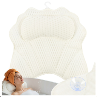 Ruhhy Ergonomisch badkussen 43 x 40 cm met 6 zuignappen en ademende 3D structuur