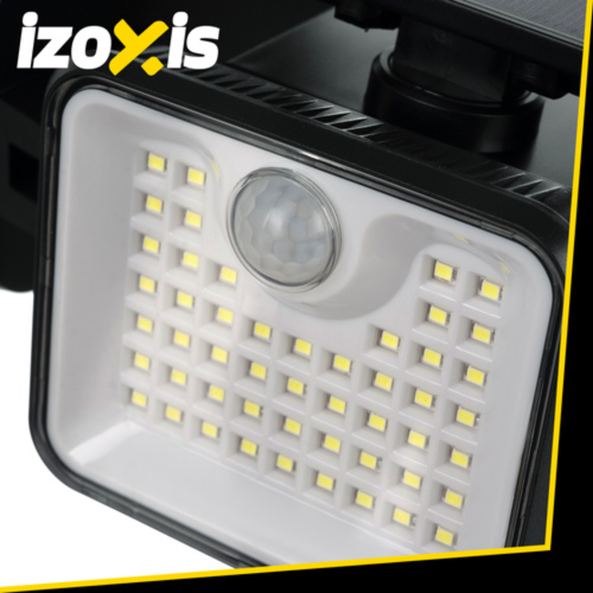 Izoxis Solar LED buitenlamp 180 leds met bewegingssensor en schemersensor, IP65, 3 standen