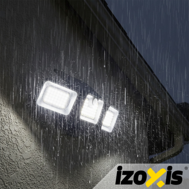 Izoxis Solar LED buitenlamp 180 leds met bewegingssensor en schemersensor, IP65, 3 standen
