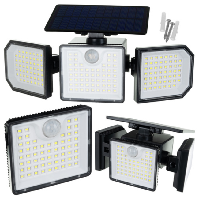 Izoxis Solar LED buitenlamp 167 leds 500 lumen met bewegingssensor, IP65 en afstandsbediening